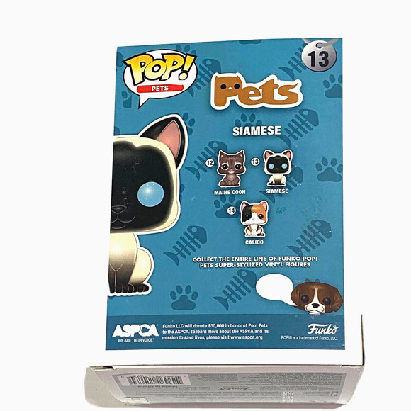 Funko Pop Pets SIAMESE CAT #13 Vinyl Figure New Rare Vaulted 2016 - Picture 4 of 9